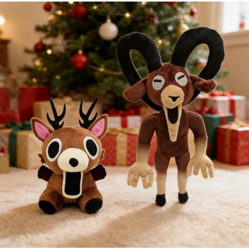 

2025 New 99 Nights In The Forest Plush Game Brown Stand Sit Elk Deer White Owl Stuffed Doll Kid Christmas Gifts