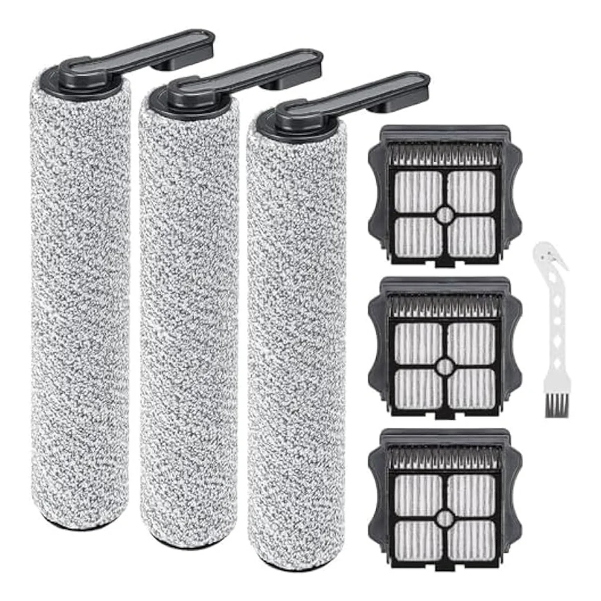 

A02V-Replacement Parts for Tineco Floor ONE S5/Floor One S5 Pro 2 Cordless Vacuum Cleaner,3Pcs Brush Rollers,3Pcs HEPA Filter
