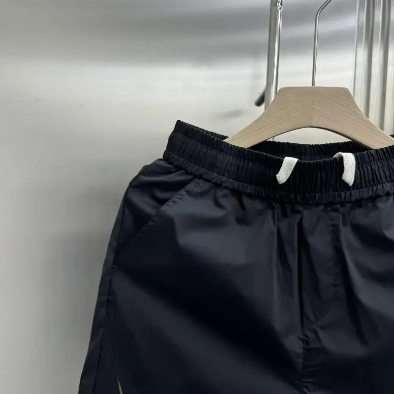 Мужские шорты с карманами, широкие мешковатые пляжные шорты, свободные мужские короткие брюки на шнурке, быстросохнущие, новинка в корейском стиле, повседневные Xl