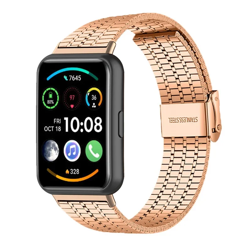 Stainless Steel Watch Band For Huawei Watch Fit 2 Smart Watch Accessories Metal Strap For huawei watch fit 2 Wristband Bracelets