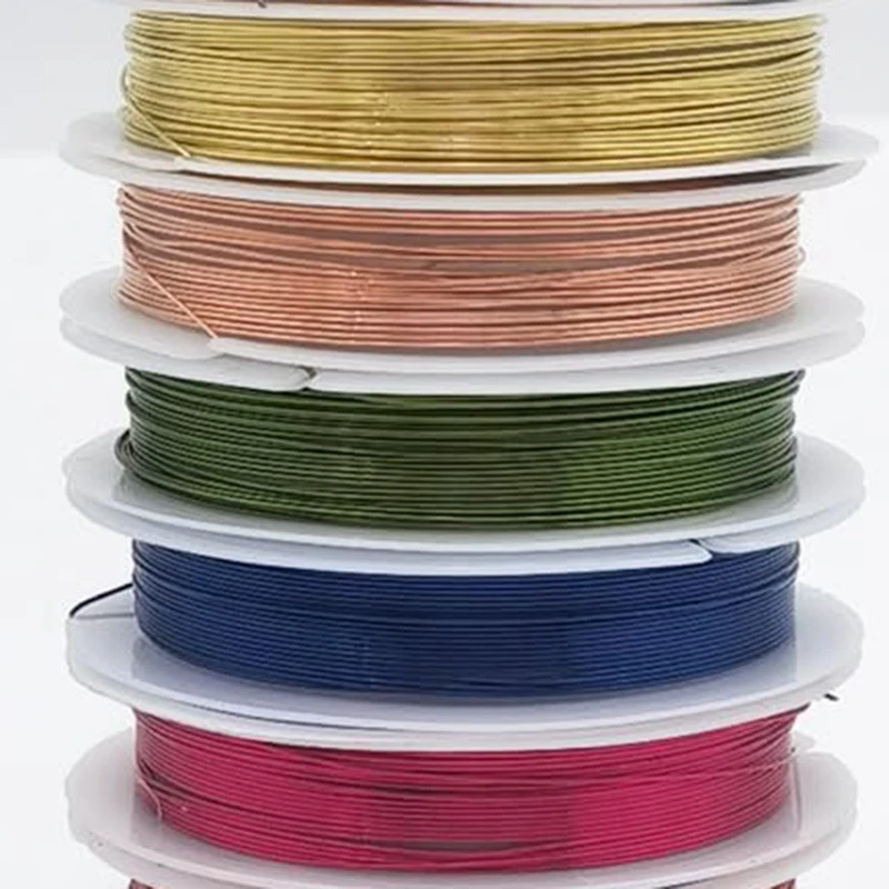 10 Packs Iron Wire 24 Gauge Mixed Colors Craft Jewelry Beading Wire For Beginner Practice 0.5Mm