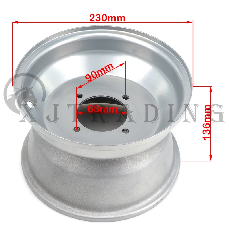 8 inch 3 hole/4 hole Front wheel hub rims Fit For China 110cc-250cc ATV UTV Buggy Go Kart Quad Bike 19x7-8\