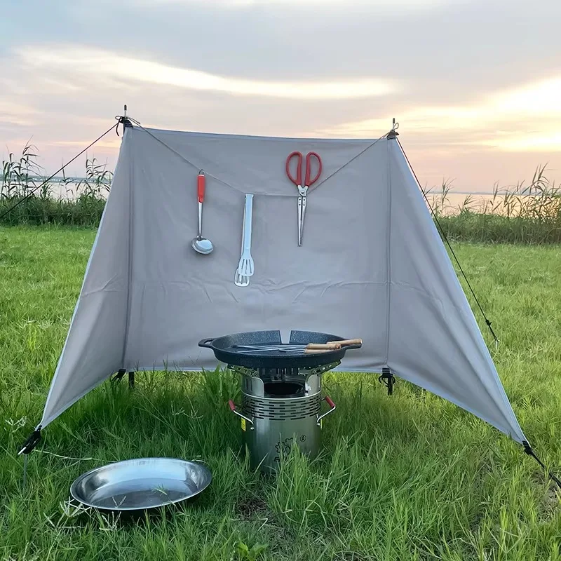 Single Cotton Canvas Tent 1-2 People Outdoor Foldable Privacy Screen Four Seasons Beach Camping Windbreaker Fast Delivery
