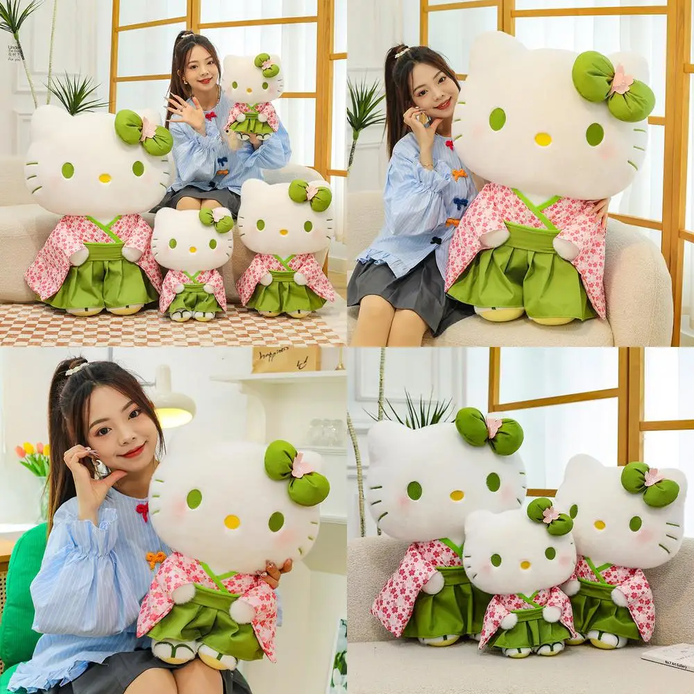 

Sanrio Hokkaido Japanese Kimono Hello Kitty Plush Toy Cute Sakura Matcha Kitten Stuffed Animal Kids Birthday Gift for Children