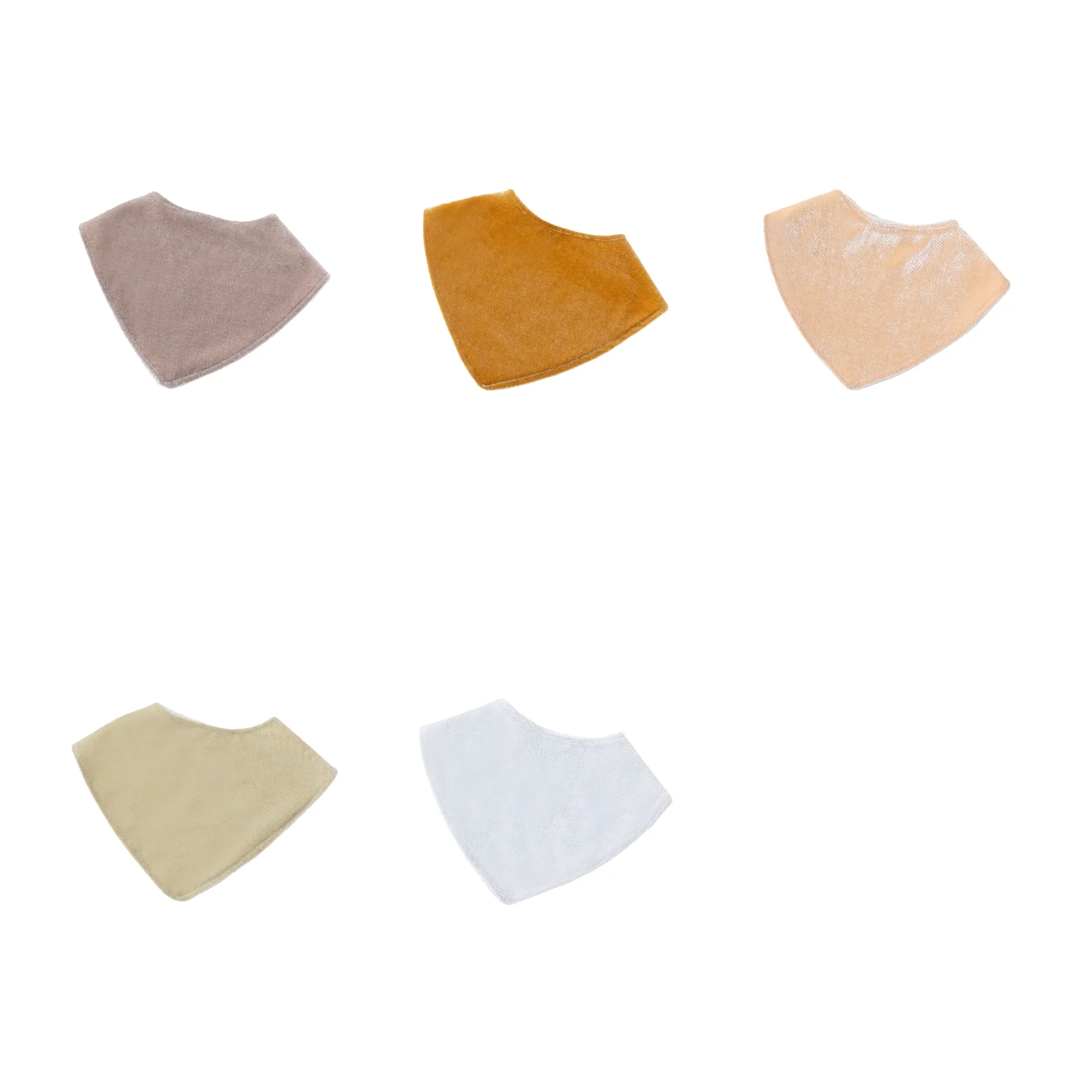 

Baby saliva towel and bib combo pack (1 each of reddish brown/chocolate/coral/olive/white)