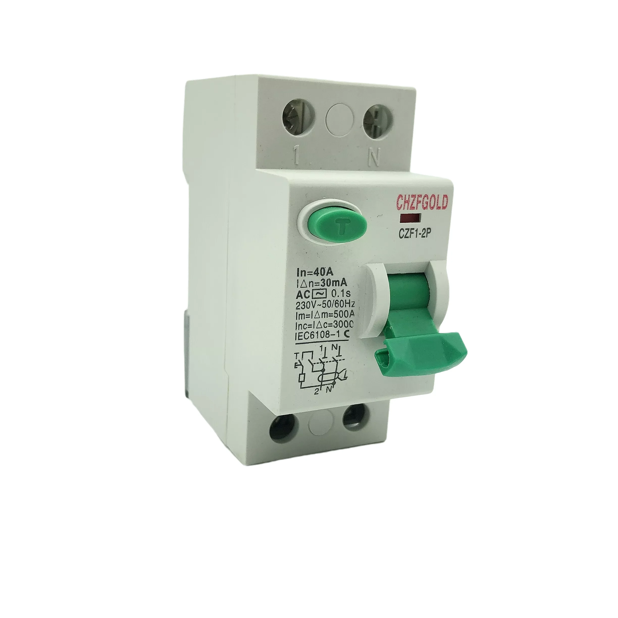 2P/4P 10/30/100/300mA Electric Vehicle EV Charging Pile Residual Current Breaker DC RCCB RCD Type B 6KA Din Rail Earth Leakage