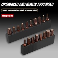 S2 Security Head Screwdriver Drill Set 1/4 S2 Steel Screwdriver Bit Set 6/8/10/12Pcs Torx HEX Square Pozidriv H-type Head etc