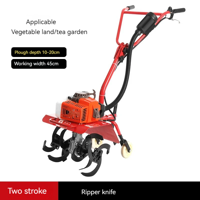 Two stroke Garden mini Cultivator Gasoline Power Tiller Micro Tillage Machines For Soil Loosening Equipment