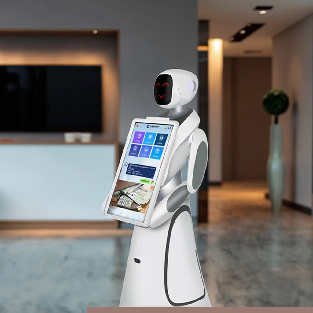 

Efficient Corporate Welcome Retail Service Event Reception Robot With Real Time Guidance and Visitor Tracking for Office