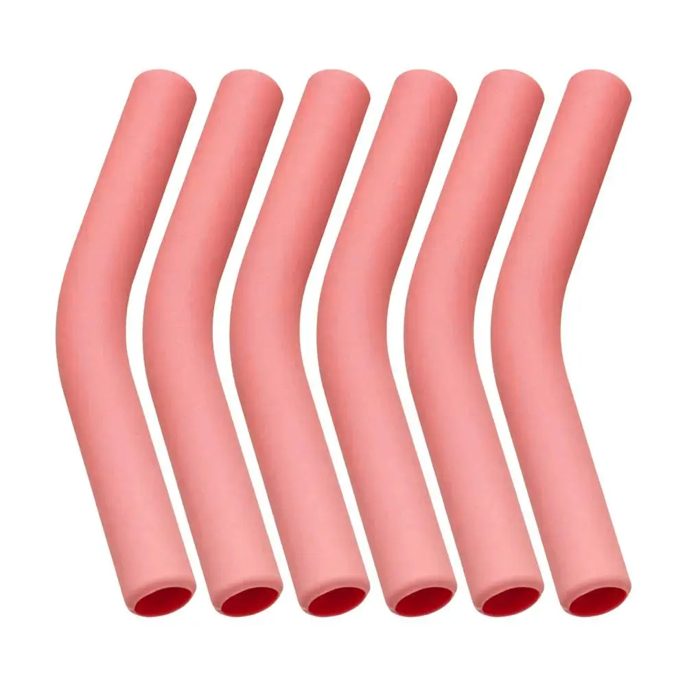 6Pcs/Set Soft Silicone Straw Covers Metal Straws Tips Covers Fit For 8mm Wide Reusable Steel Straw Nozzles