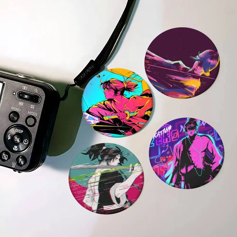 Popular Electronic Games Katana Zero Badge Tinplate Meme Round Brooch For Hat Bag Creative Lapel Jewelry Accessories Gifts