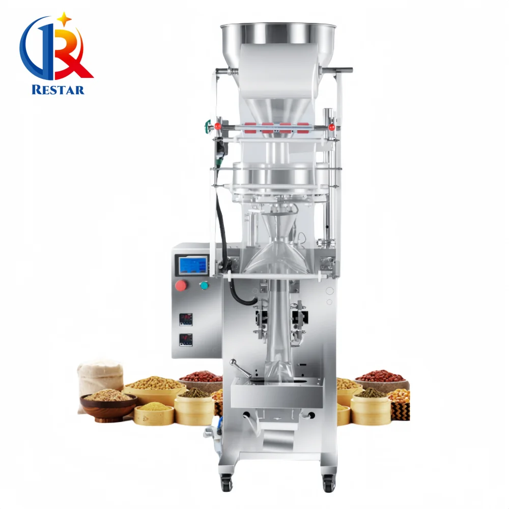 Mesin Pengemas Beras Cangkir Volumetrik Kecepatan Tinggi Multi-baris Mesin Pengemasan Granul Makanan Partikel Mesin Pengemas Bumbu