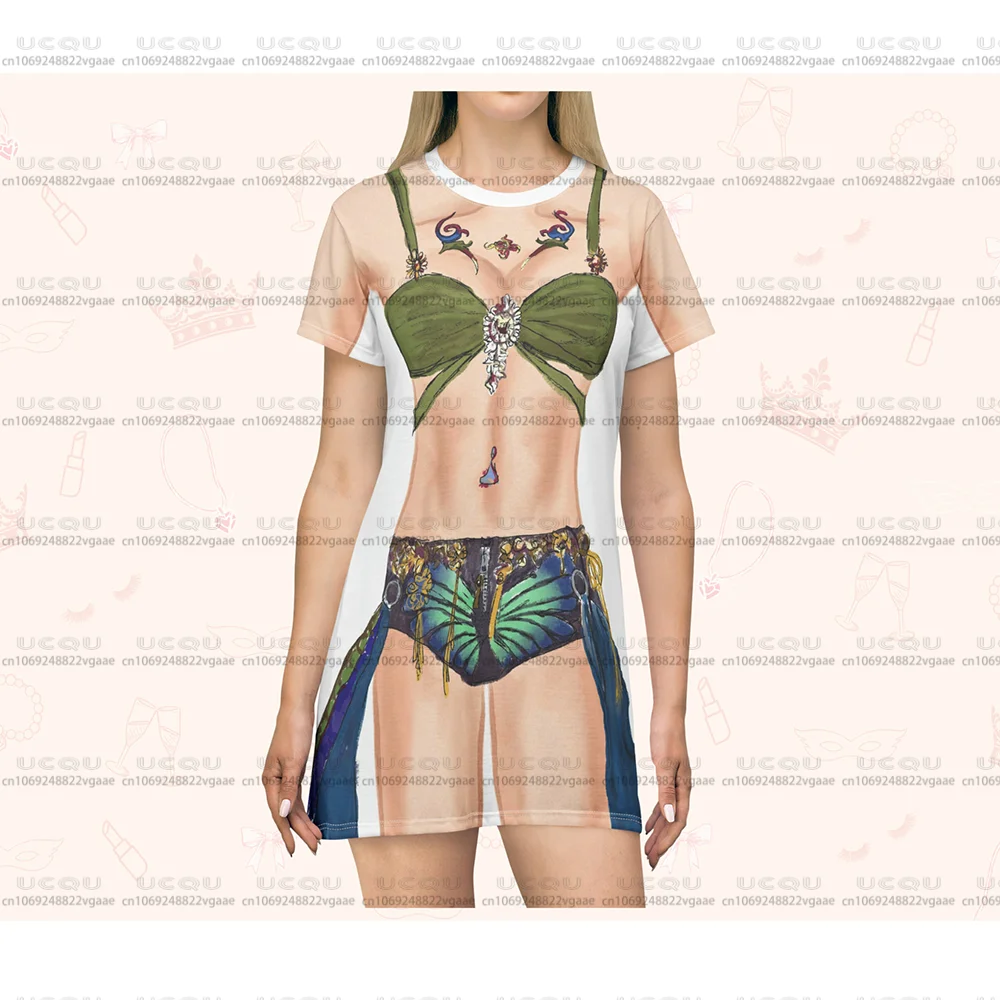 Bride Bikini T Shirt Dress Snake Belly Dancer Costume Fun Loungewear Gift Showgirl Top Tee Cosplay Skirt Party Hawaii Tee Top