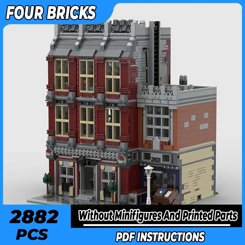 

Moc Building Bricks City Street View Модель Town Cat Cafe Технология Модульные блоки Подарки Игрушки для детей Наборы для самостоятельной сборки