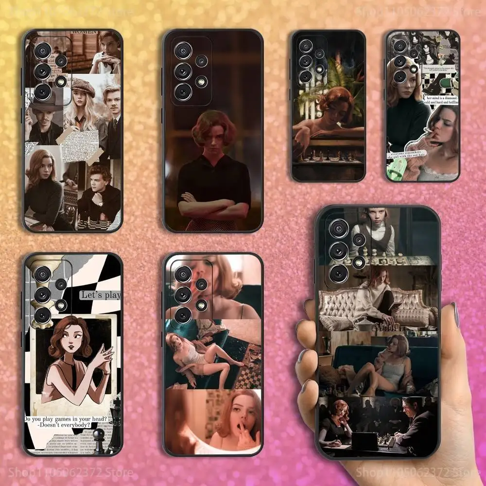 

Novel The Q-Queens G-Gambit Phone Case For Samsung S25,S24,S23,S22,S21,S20,S10,Ultra,Plus,Lite,FE,Soft Silicone Black Cover