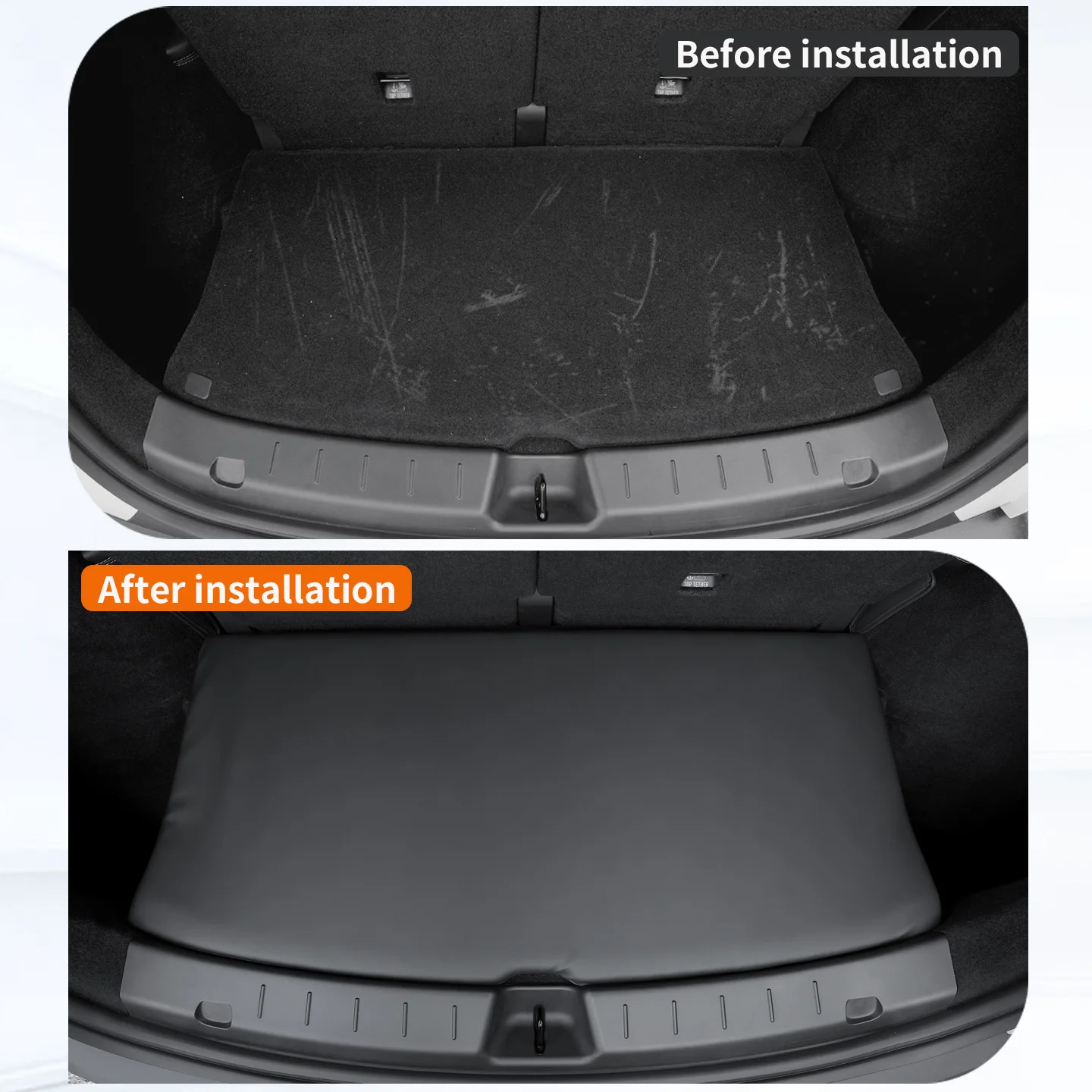 Suitable for Tesla 6-seater Model YL Trunk Cushion Cover, Suede All Inclusive Leather Protective Cover, Interior Accessories