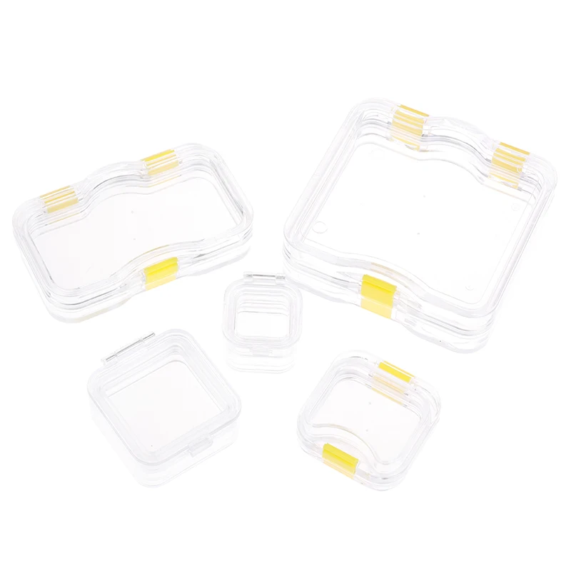 1 قطعة صندوق تخزين مختبر الأسنان البلاستيكي مع علبة حاوية الأسنان لفيلم الأسنان-صندوق علبة الأسنان الكاذبة مع غشاء لمختبر الأسنان