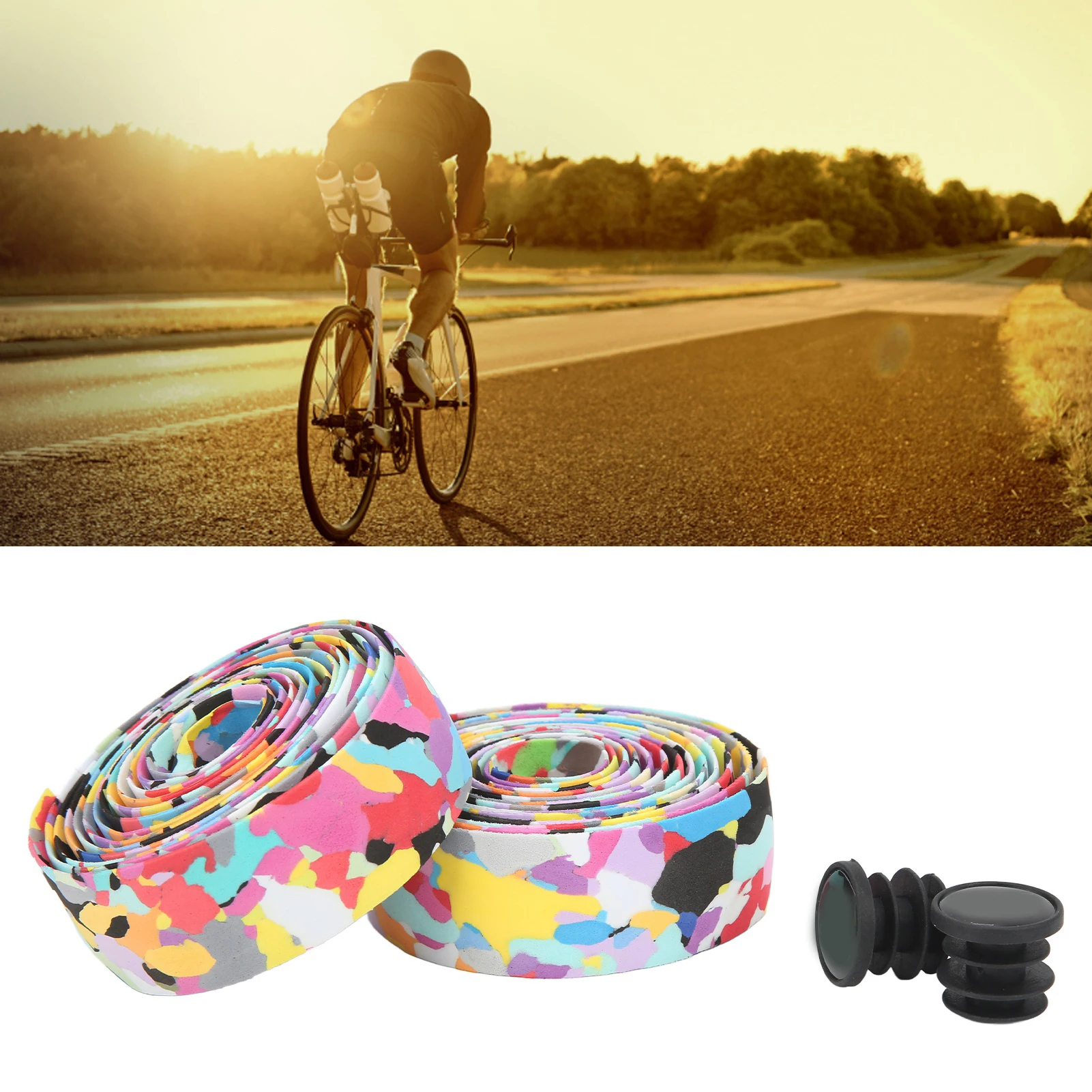 

ZK20 Anti Slip Road Bike Handlebar Tape Shock Absorbing Bicycle Bar Tape Wear Resistant Cycling Handle Wrap Cycling Accessories