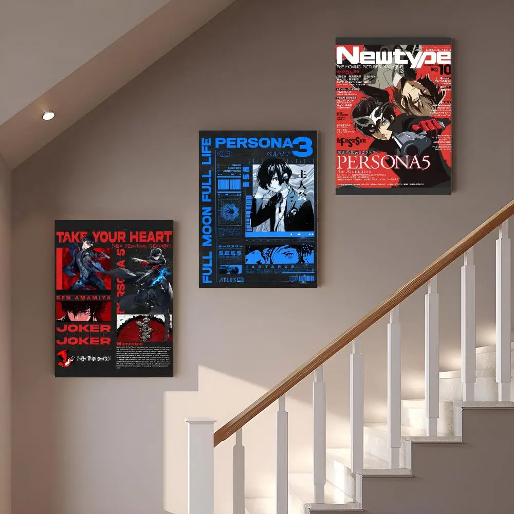 Video Game P-Persona Framed Wall Painting Modern Framed Canvas Wall Art Print Home Decoration Poster Living Room