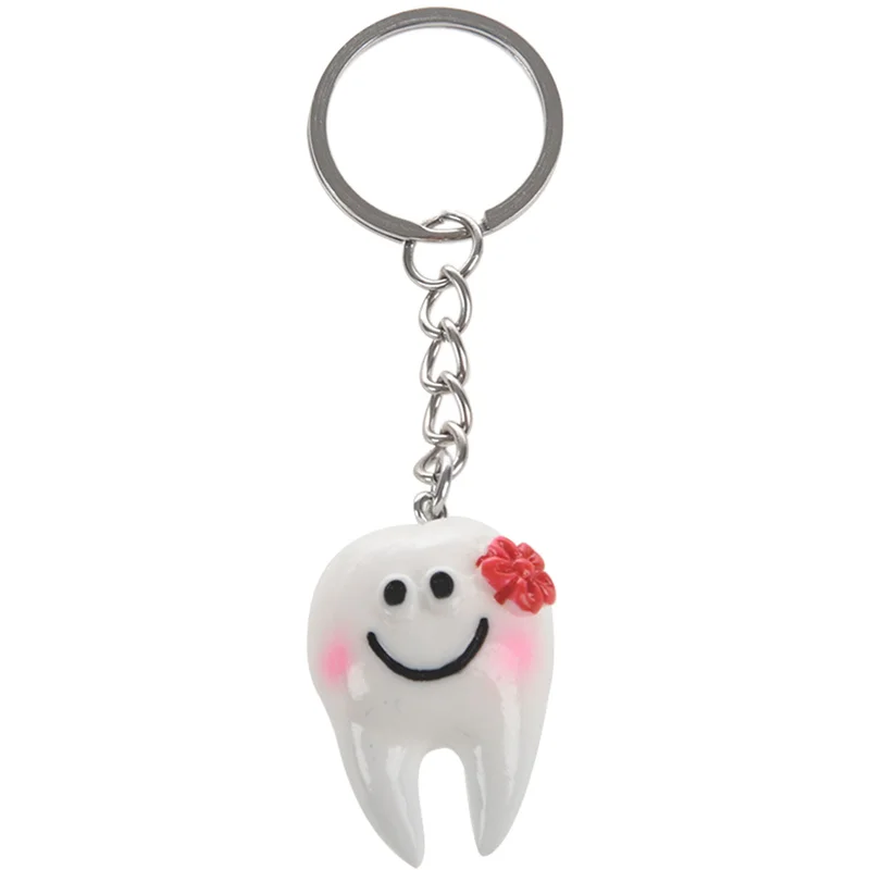 【NEW LISTING】400 Pcs Keychain Key Ring Hang Tooth Shape Cute  Gift