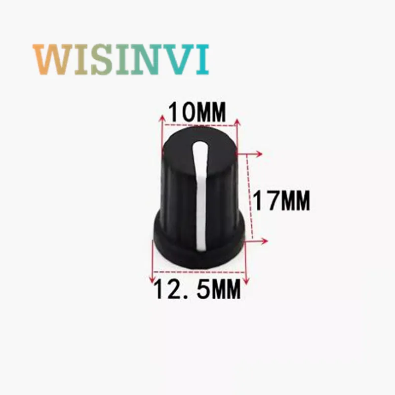 5pcs 12.5X17mm Rubber Potentiometer Knob for pioneer mixer knob OEM Rotary Knob DJ Hero EQ Cap 90 Degree D-Shaped Inner Hole 6mm