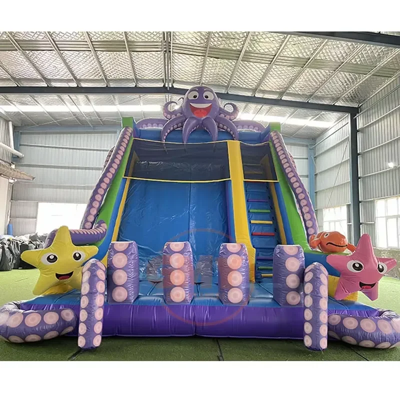 Octopus Inflatable Dry Slide Gonflable Springkussen Commercial Inflatable Slide for Kids Fun