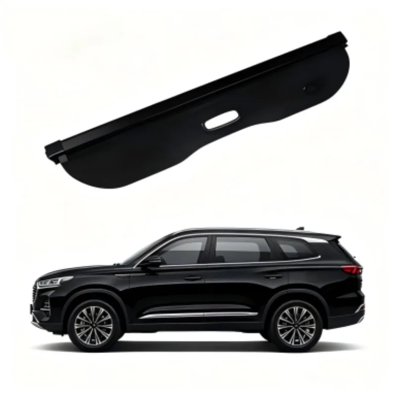 Cargo Cover Trunk Privacy Shade Rear Security Partition Anti-Theft Shield Retractable Organizer for Chery Tiggo 8 Plus 2021-2024