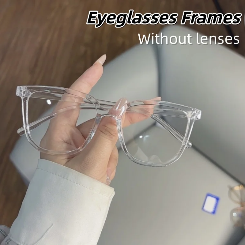 Oversized Eyeglasses Frames Ultra Light Comfortable Advanced Elegant Classic Square Without Lenses Glasses for Men and Women