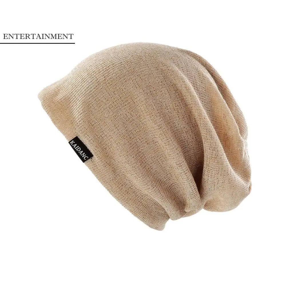 

Тонкая дышащая шапка-пуловер из полиэстера, мягкая ветрозащитная вязаная уличная мешковатая тюбетейка, однотонная теплая модная шапка Baotou