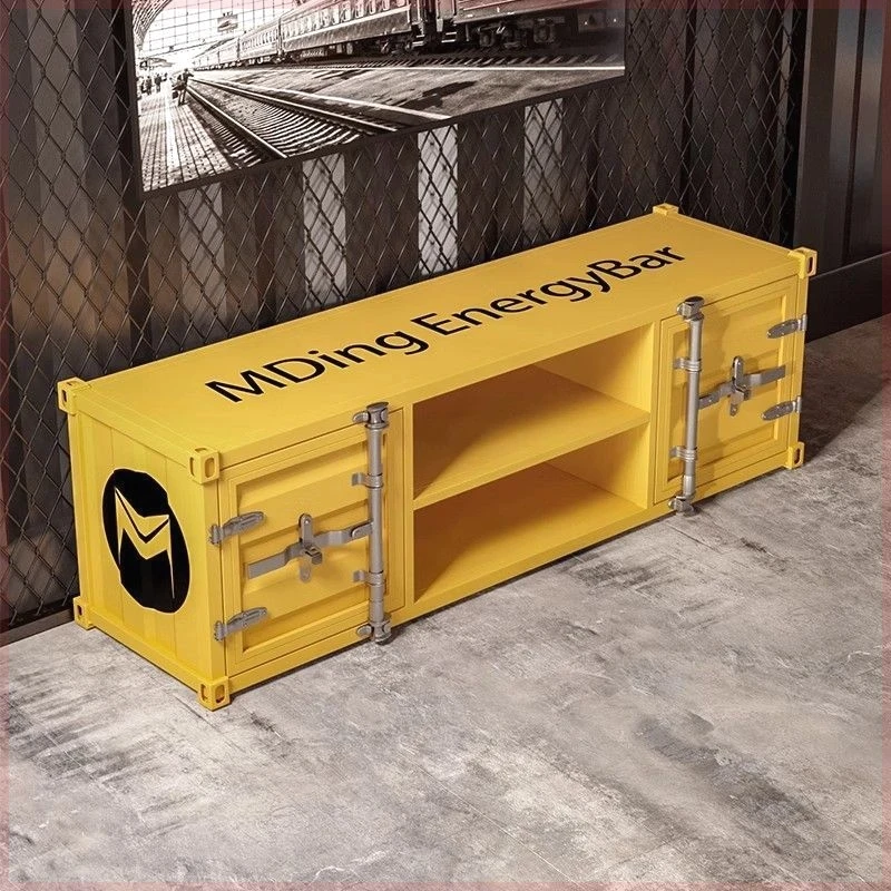 Industrial Wind TV Cabinet Apartment Iron Locker Cabinet Storage Locker Bedroom Open Cabinet Showcase Living Room Bathroom