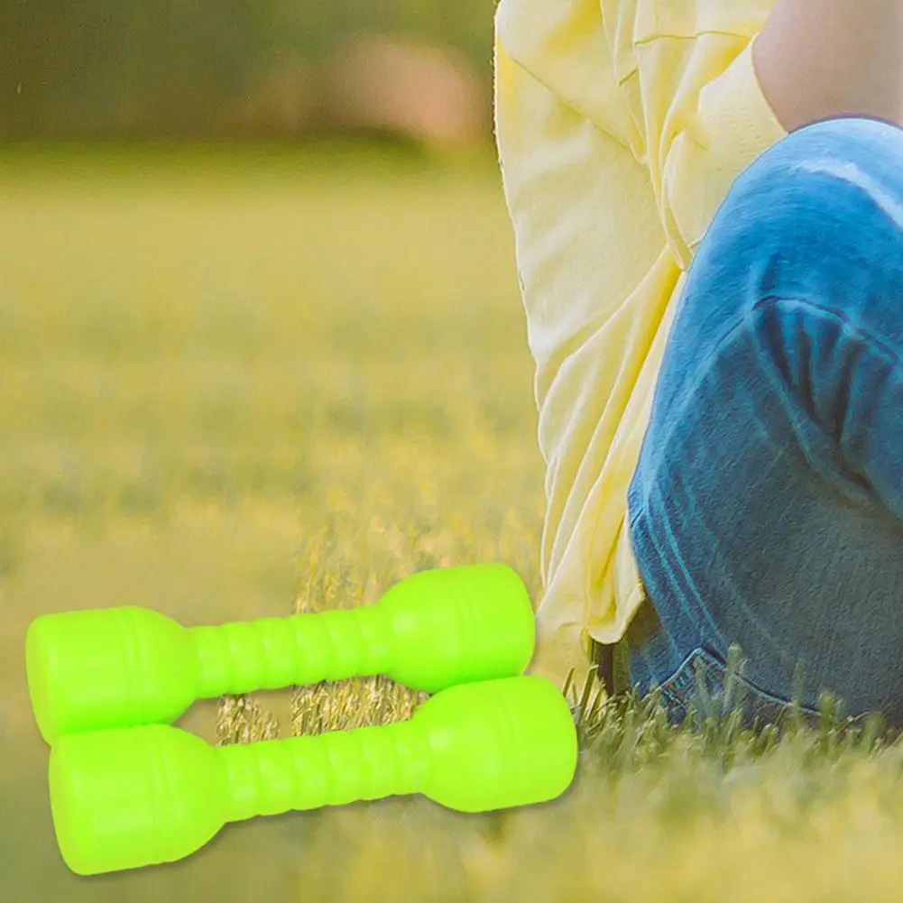 1 Pair Plastic Dumbbells Fine Workmanship Kids Dumbbells Household Plastic Dumbbells