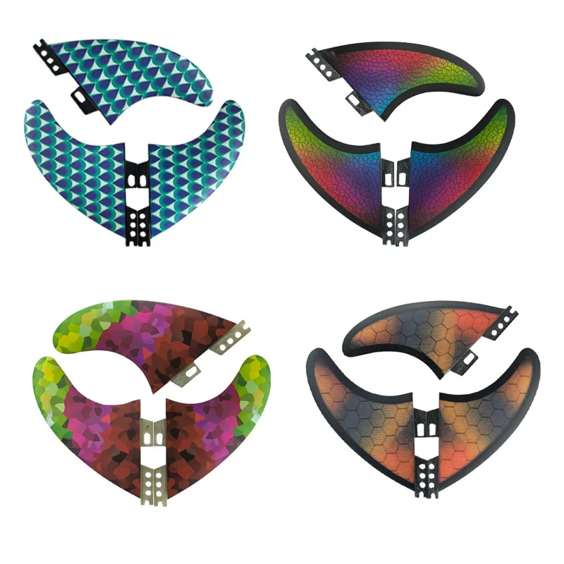 

FCS II Surfboard Fins Factory Tailgate Set of 4 (3/set) Made of carbon fiberglass and honeycomb Extremely valuable surf accessor