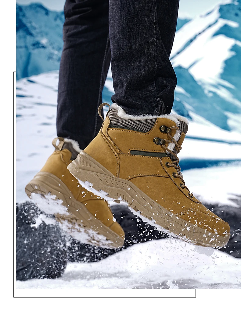 men boots 2025 New Winter Slippers Warm Men Shoes Waterproof Non-Slip Plush Sneakers Male tenis shoes Boots Men Sneakers Winter