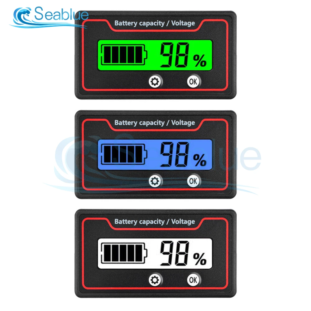 9-120V 12V 24V 48V 72V Lead Acid Lithium Battery Capacity Indicator Car Motorcycle Digital Voltmeter Voltage Tester Meter Tool