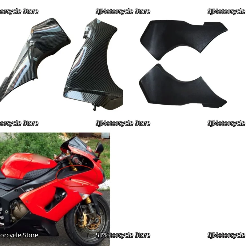 

Аксессуары для мотоциклов, боковая панель, верхняя передняя крышка воздухозаборника, обтекатель, подходит для KAWASAKI ZX6R ZX636 ZX-6R 2005 2006