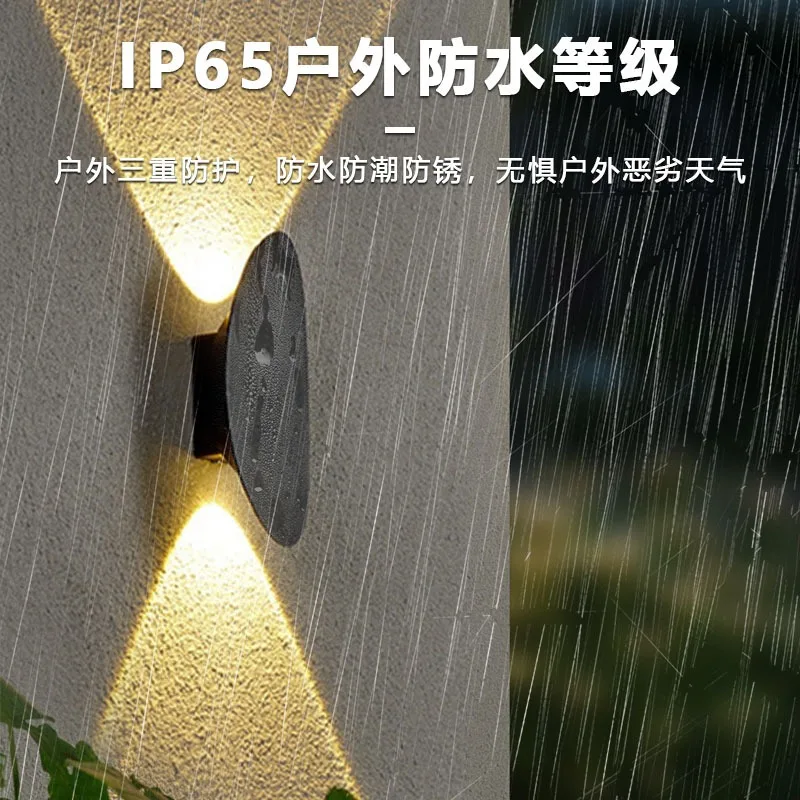 LED outdoor wall lamp waterproof modern simple aisle exterior wall column head home villa storefront entrance sign spotlight