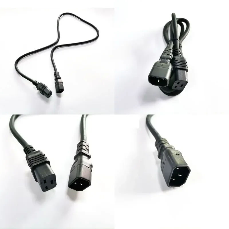 5FT Power Cord IEC320 C14 to C19 Power Cord 14AWG SJOW 10A Black for PDU Rack Server