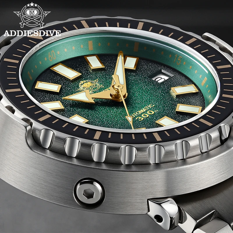 

ADDIESDIVE Man Watches Sapphire Glass Diving Watches BGW9 Super Luminous 300M Waterproof Mechanical Watches For Man reloj