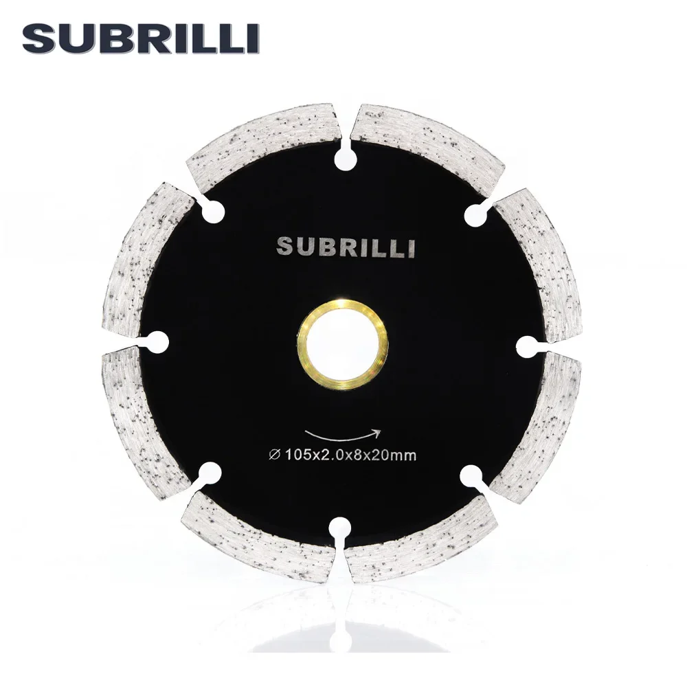 SUBRILLI-hoja de sierra de disco de diamante de 4 pulgadas, disco de corte en seco, amoladora angular, disco Circular, mármol, granito, cemento, electroherramienta