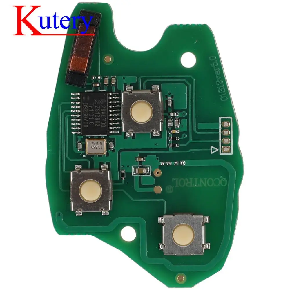 jingyuqin 2/3 BTN 433MHZ PCF7946 / PCF7947 Chip Car Remote Key Circuit Board For Renault Clio Scenic Kangoo Megane Replacement