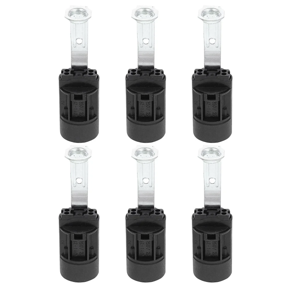 6 Pcs E14 Bulb Base Lamp Holder Light Socket LED Parts For Making Lamps Stable Materials Easy Setup Home Decor Commercial
