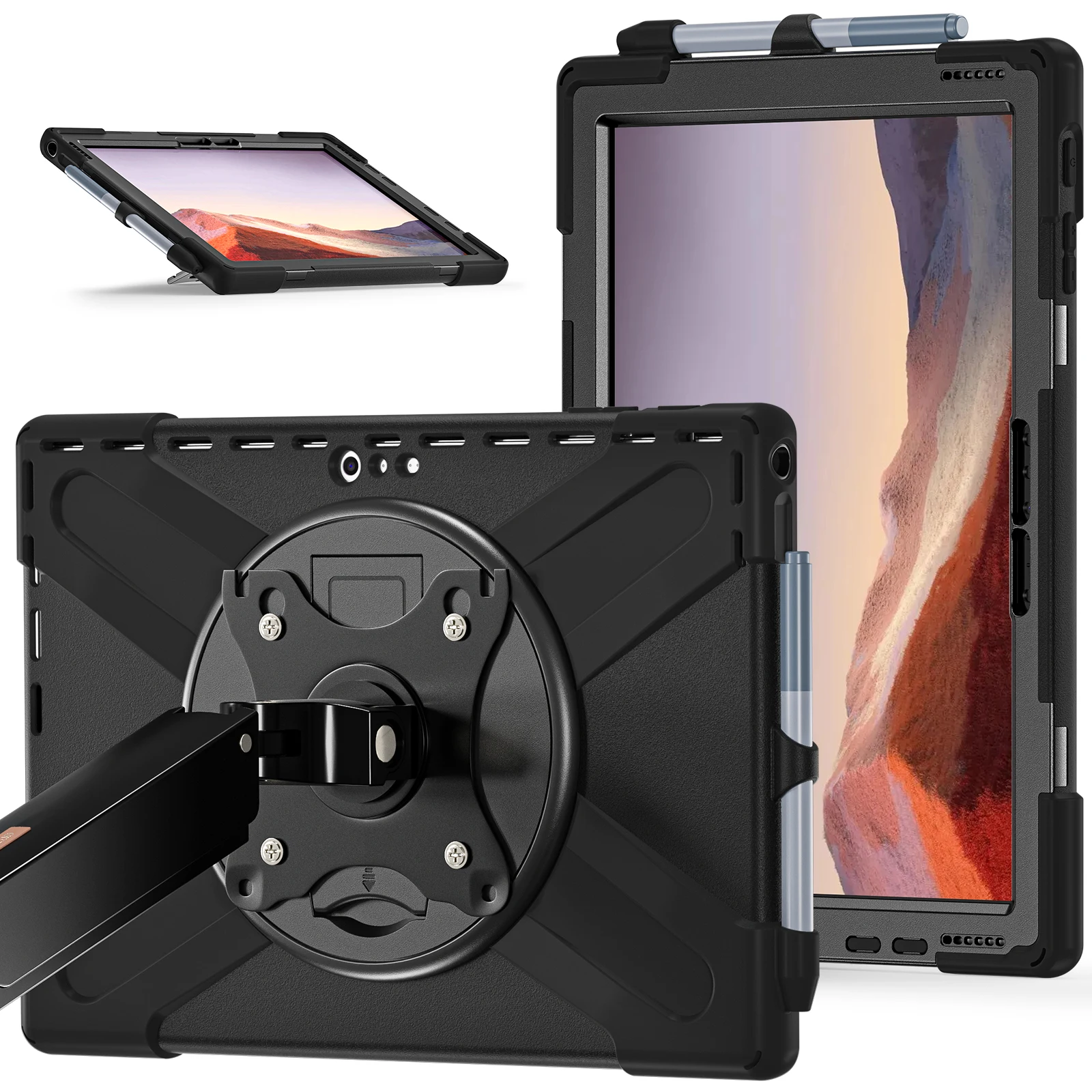 

Case For Surface ProX Go 1/2/3/4 Pro4/5/6/7/7+ Heavy Duty Rugged Shockproof Cover Shell﻿