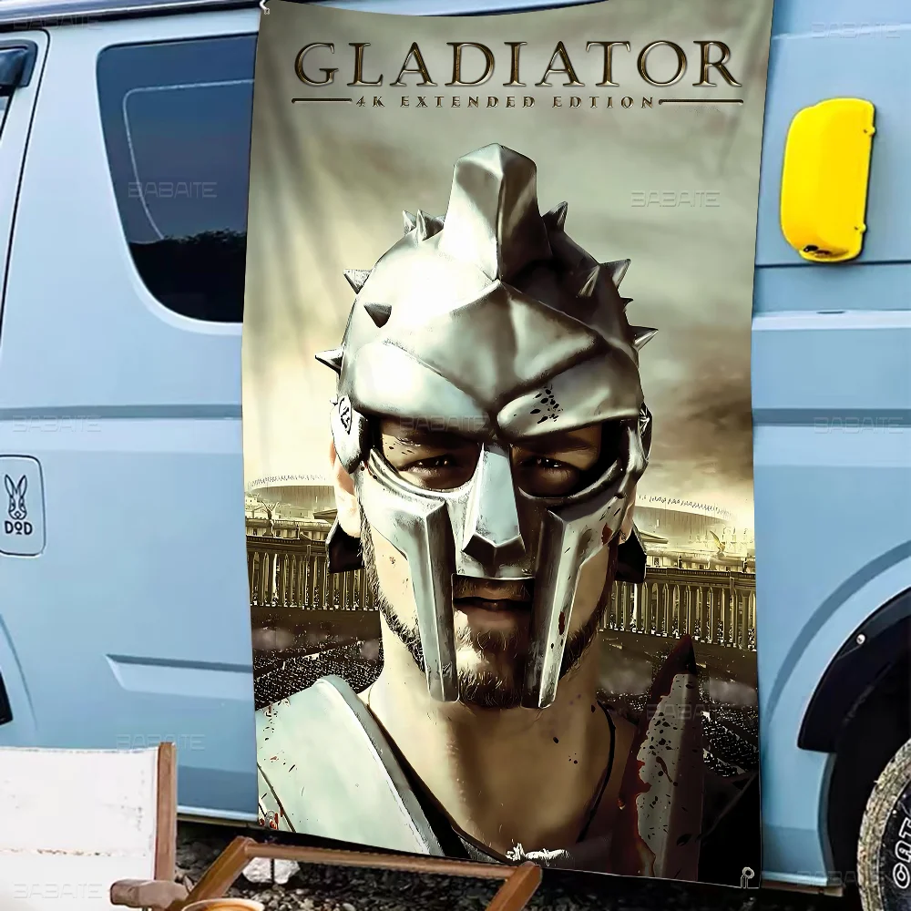 Gladiator Classic Movie Cartoon Flag Art Science Fiction Room Home Decor Wall Hanging Home Decor Banner