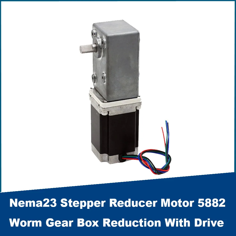 

Nema23 Stepper Reducer Motor 5882 Worm Gear Box Reduction With Drive High Torque Stepper Motor 12V24V