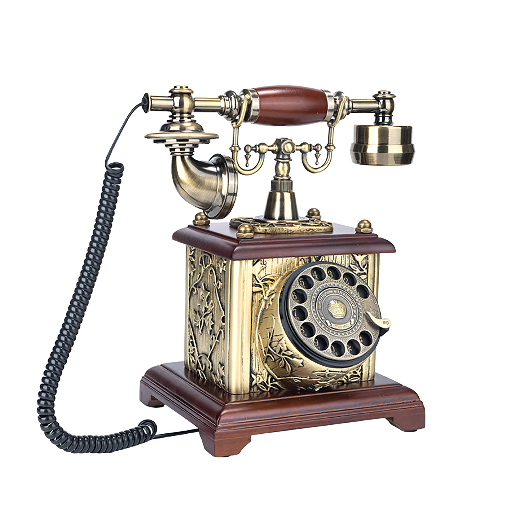 retro roulette dial telephone 60s old landline decoration gift European home office wired landline  Antique phone Rotary