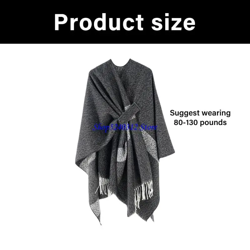 

634C Women's Shawl Open Front Shawl Capes Oversized Sweaters Fashion Shawls