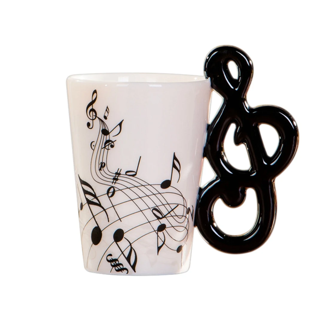 novelty note handle ceramic cup free spectrum coffee milk tea cup personality mug unique musical instrument gift cup