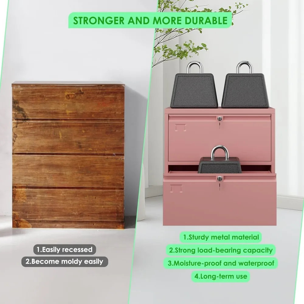 Metal Lateral File Cabinet with Lock, 2-Drawer Wide Storage for Home Office, Suitable for Hanging Files, Letter Size, School and