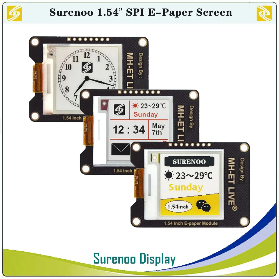 1.54" 200*200 SSD1680 E-Paper electronic ePaper E-Ink eInk Display Screen SPI Support STM32 Raspberry Pi ESP32 for Arduino