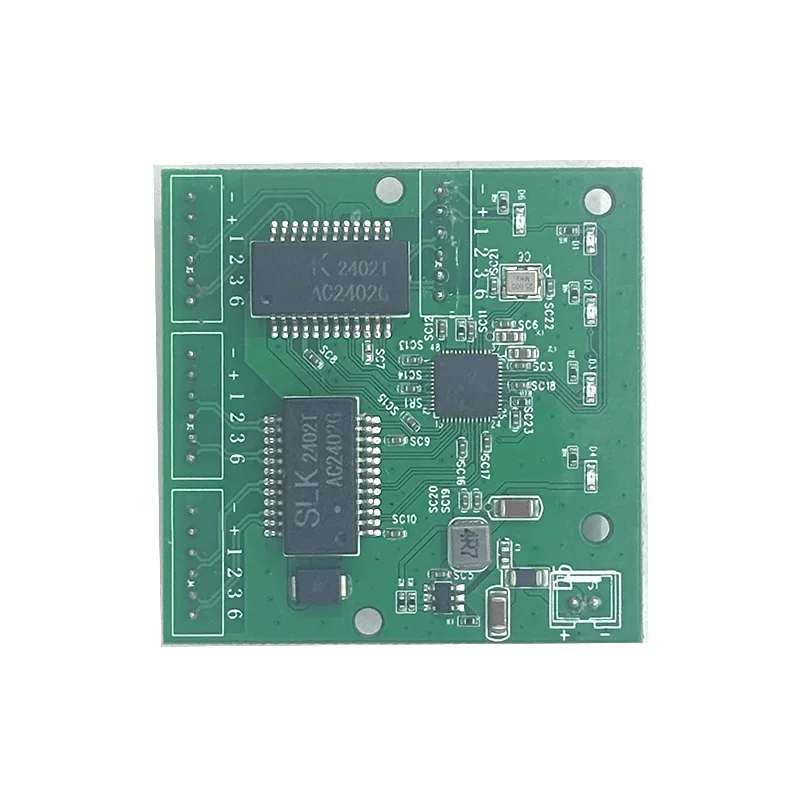 LED Mini PBCswitch โมดูล LED 4 พอร์ตเครือข่ายบอร์ด Pcb 10/100M อุตสาหกรรมโมดูลสวิทช์ขยาย 5-12V PD 12v LED